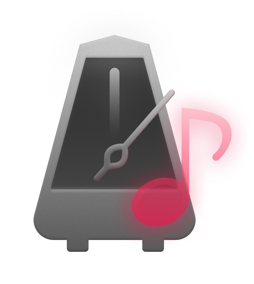 Metronome representing performance and rhythm